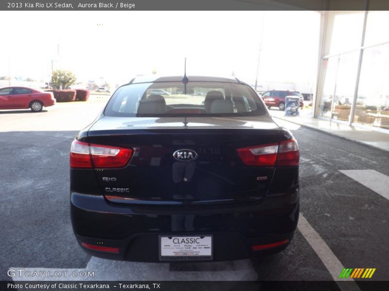 Aurora Black / Beige 2013 Kia Rio LX Sedan