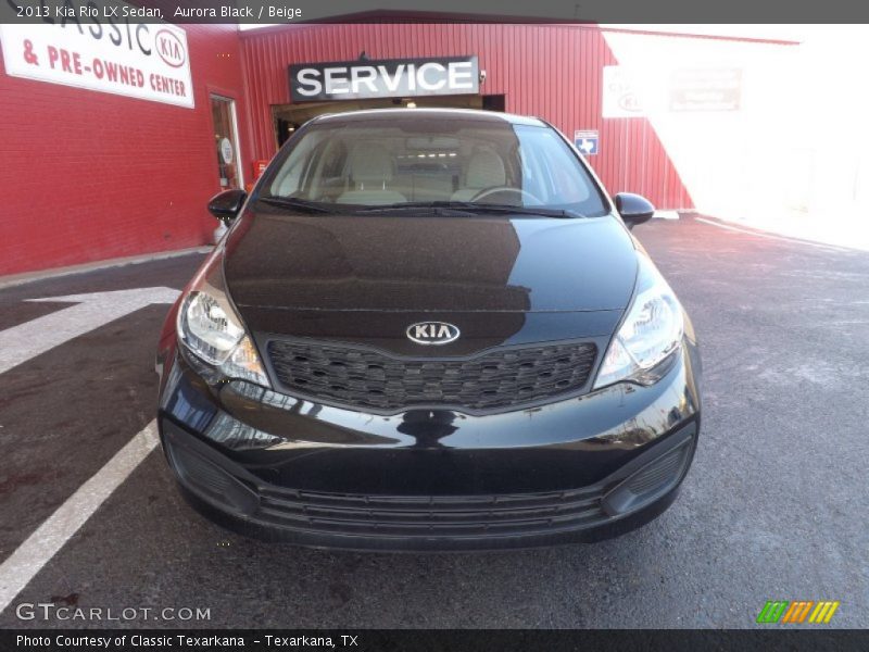 Aurora Black / Beige 2013 Kia Rio LX Sedan