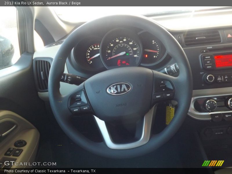 Aurora Black / Beige 2013 Kia Rio LX Sedan