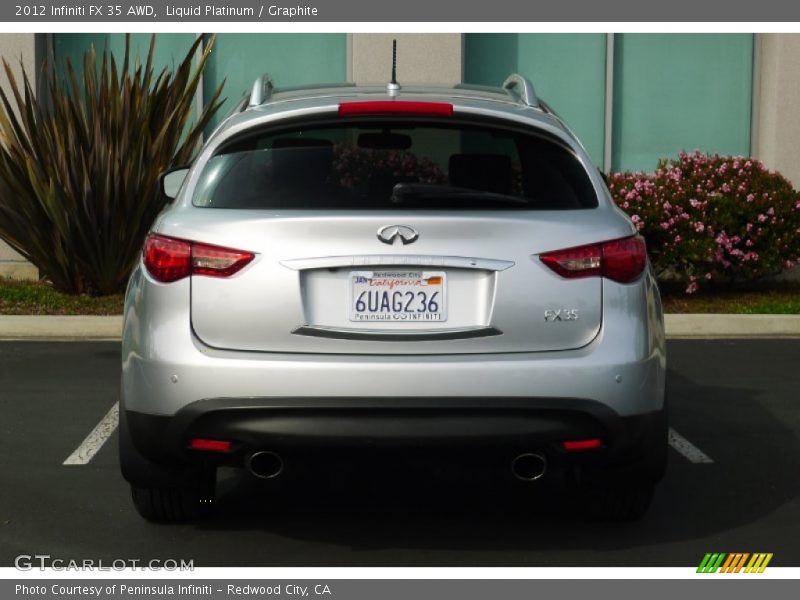 Liquid Platinum / Graphite 2012 Infiniti FX 35 AWD