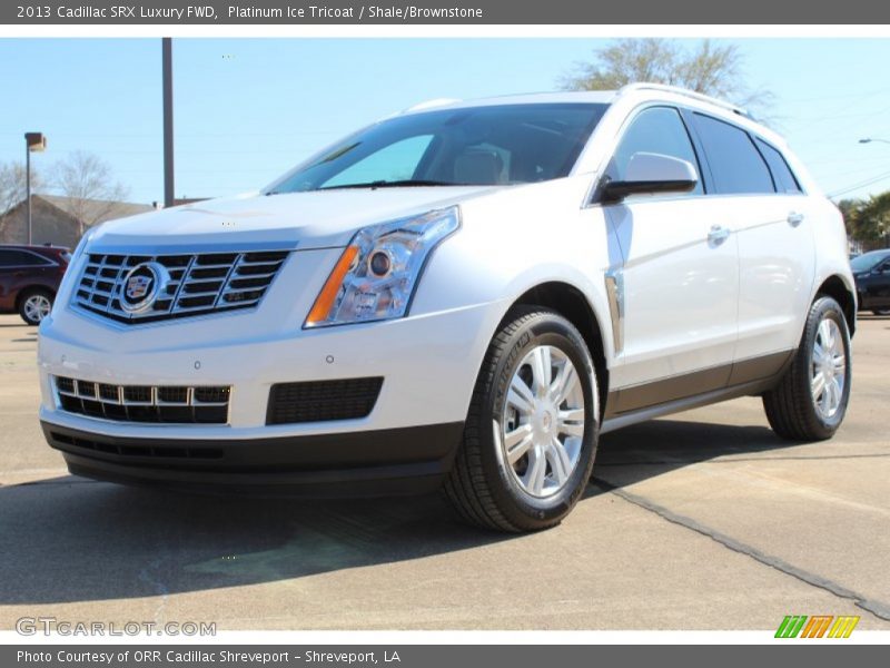 Platinum Ice Tricoat / Shale/Brownstone 2013 Cadillac SRX Luxury FWD