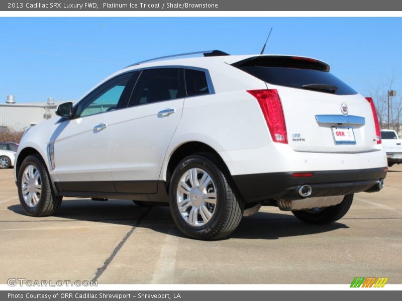 Platinum Ice Tricoat / Shale/Brownstone 2013 Cadillac SRX Luxury FWD