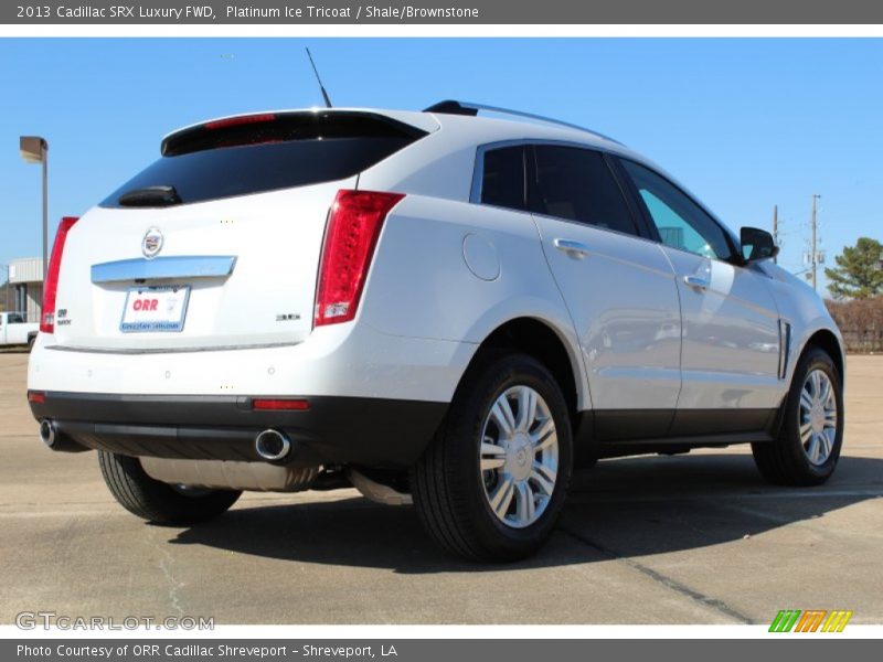 Platinum Ice Tricoat / Shale/Brownstone 2013 Cadillac SRX Luxury FWD