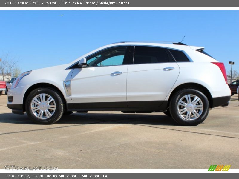 Platinum Ice Tricoat / Shale/Brownstone 2013 Cadillac SRX Luxury FWD