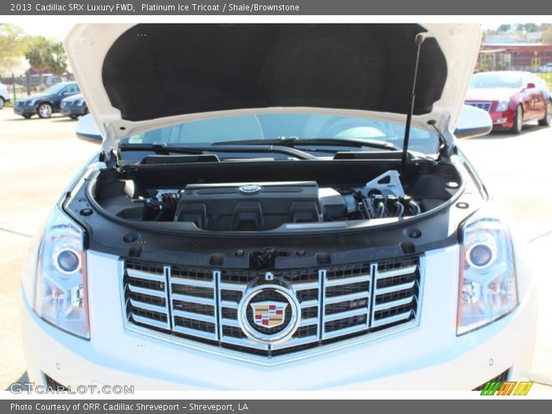 Platinum Ice Tricoat / Shale/Brownstone 2013 Cadillac SRX Luxury FWD