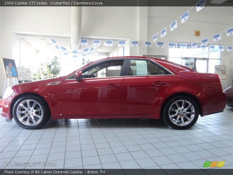 Crystal Red / Cashmere/Cocoa 2009 Cadillac CTS Sedan