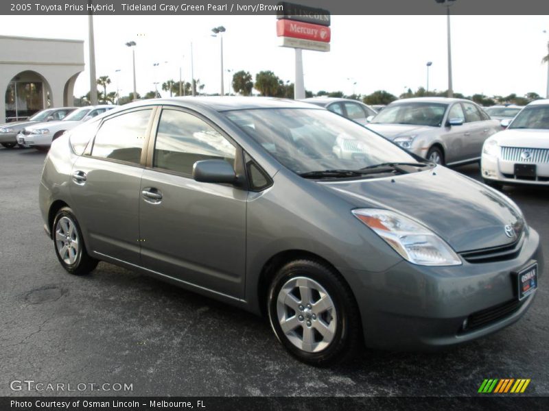 Tideland Gray Green Pearl / Ivory/Brown 2005 Toyota Prius Hybrid