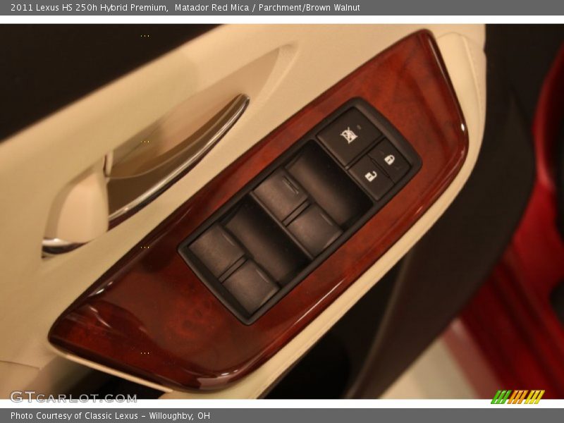 Matador Red Mica / Parchment/Brown Walnut 2011 Lexus HS 250h Hybrid Premium