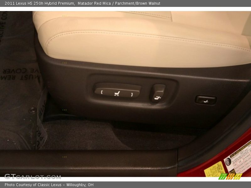 Matador Red Mica / Parchment/Brown Walnut 2011 Lexus HS 250h Hybrid Premium