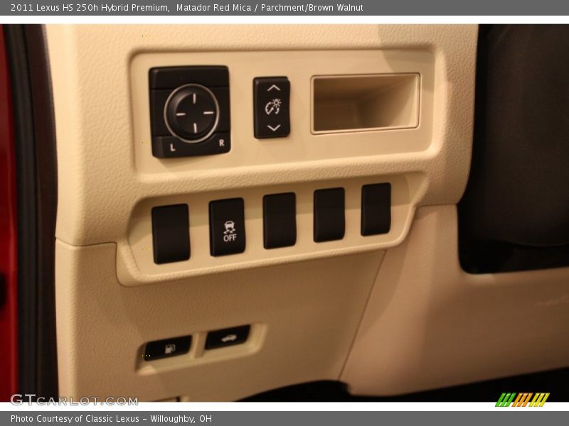 Matador Red Mica / Parchment/Brown Walnut 2011 Lexus HS 250h Hybrid Premium
