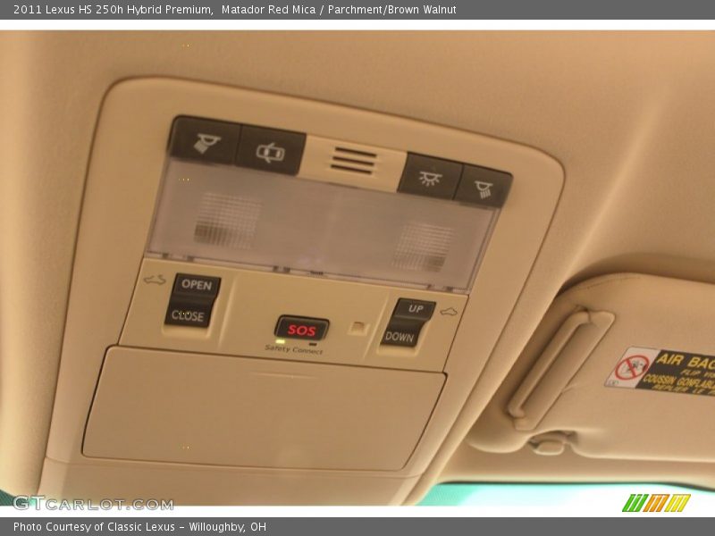 Matador Red Mica / Parchment/Brown Walnut 2011 Lexus HS 250h Hybrid Premium