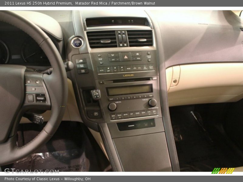 Matador Red Mica / Parchment/Brown Walnut 2011 Lexus HS 250h Hybrid Premium