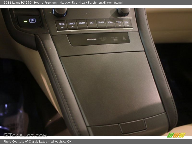 Matador Red Mica / Parchment/Brown Walnut 2011 Lexus HS 250h Hybrid Premium