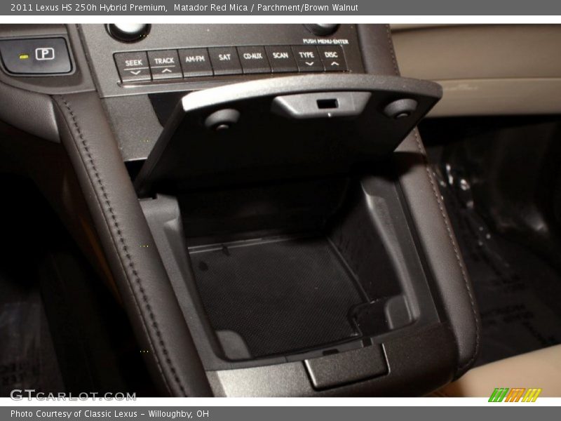 Matador Red Mica / Parchment/Brown Walnut 2011 Lexus HS 250h Hybrid Premium