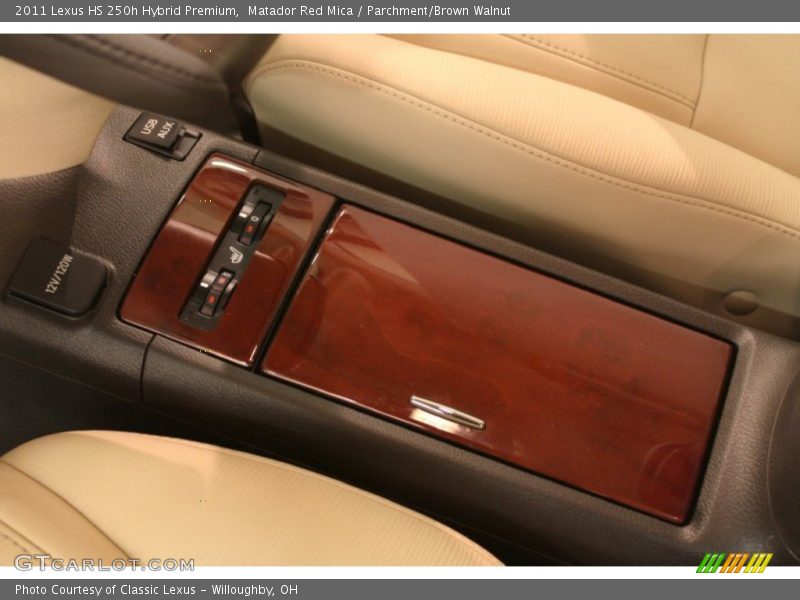 Matador Red Mica / Parchment/Brown Walnut 2011 Lexus HS 250h Hybrid Premium