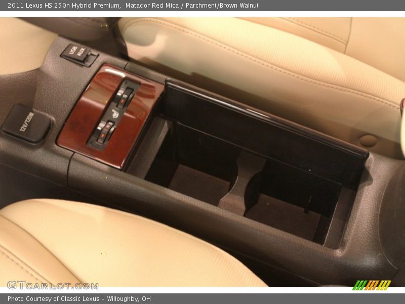 Matador Red Mica / Parchment/Brown Walnut 2011 Lexus HS 250h Hybrid Premium