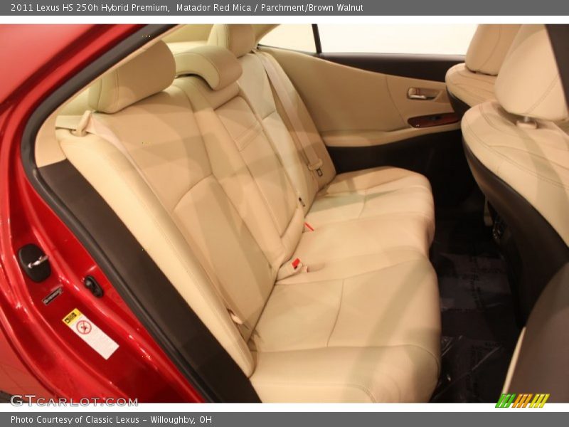 Matador Red Mica / Parchment/Brown Walnut 2011 Lexus HS 250h Hybrid Premium