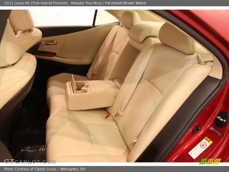 Matador Red Mica / Parchment/Brown Walnut 2011 Lexus HS 250h Hybrid Premium