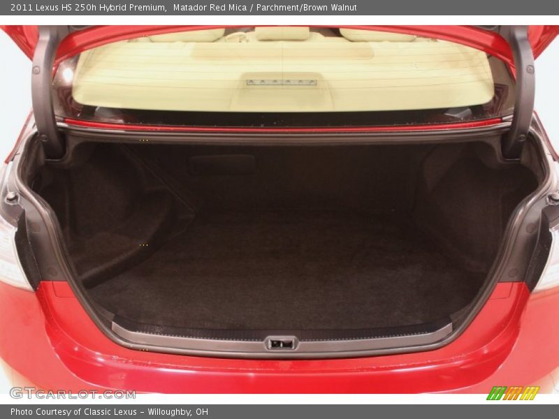 Matador Red Mica / Parchment/Brown Walnut 2011 Lexus HS 250h Hybrid Premium