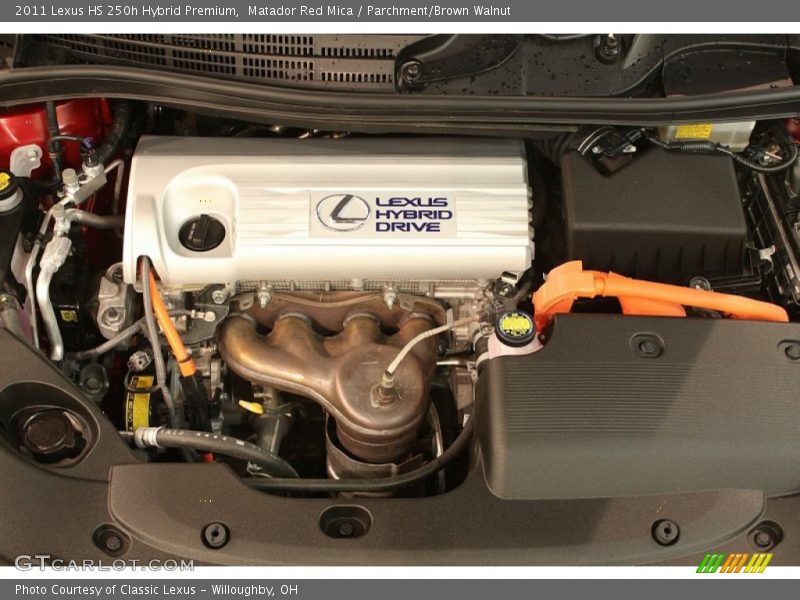 Matador Red Mica / Parchment/Brown Walnut 2011 Lexus HS 250h Hybrid Premium