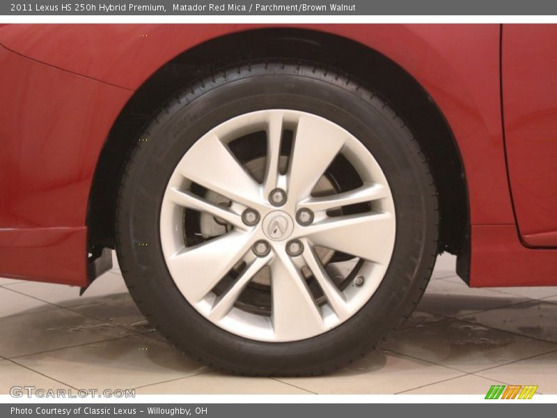 Matador Red Mica / Parchment/Brown Walnut 2011 Lexus HS 250h Hybrid Premium