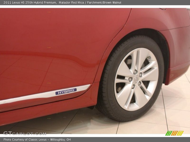 Matador Red Mica / Parchment/Brown Walnut 2011 Lexus HS 250h Hybrid Premium