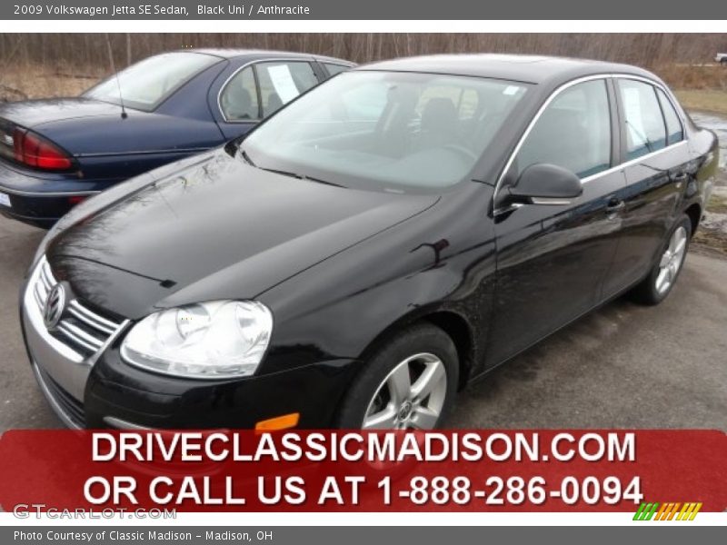 Black Uni / Anthracite 2009 Volkswagen Jetta SE Sedan
