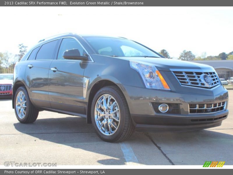 Evolution Green Metallic / Shale/Brownstone 2013 Cadillac SRX Performance FWD