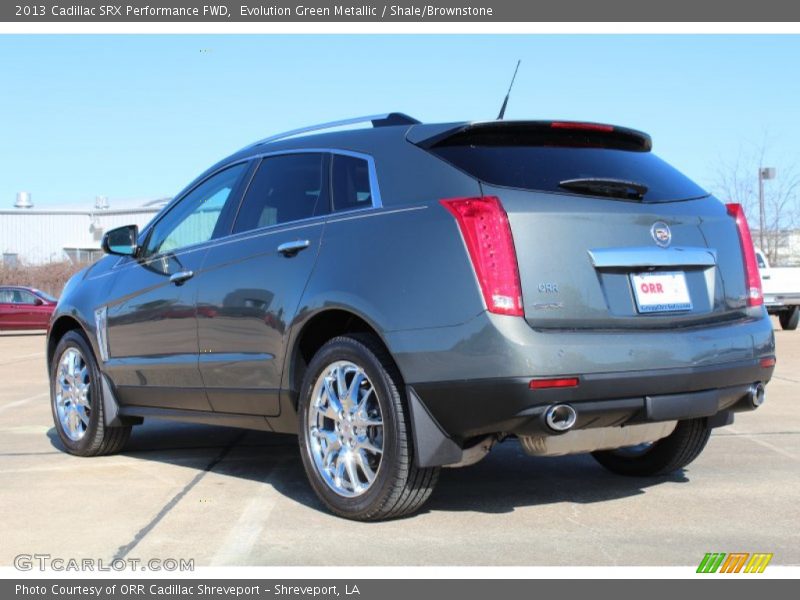 Evolution Green Metallic / Shale/Brownstone 2013 Cadillac SRX Performance FWD