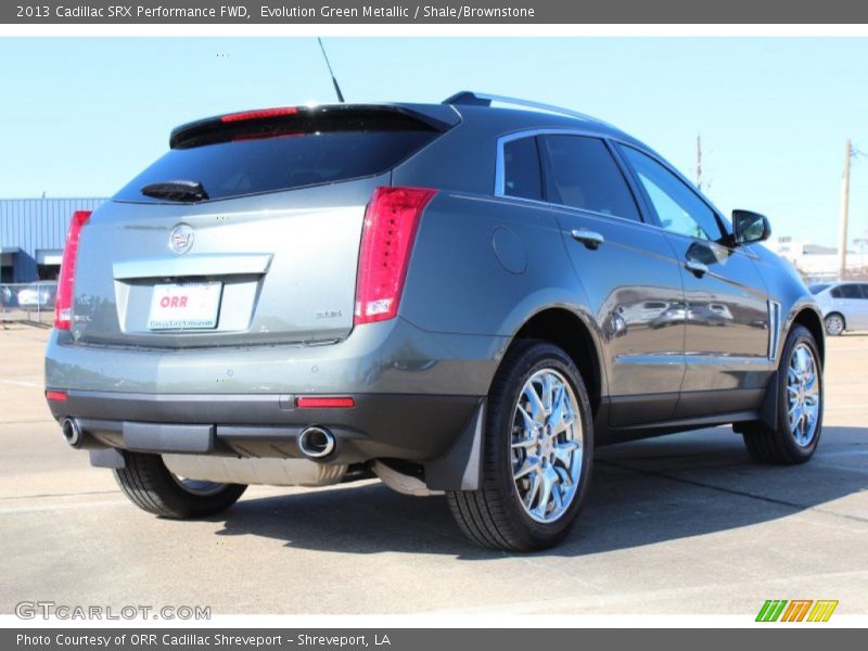 Evolution Green Metallic / Shale/Brownstone 2013 Cadillac SRX Performance FWD