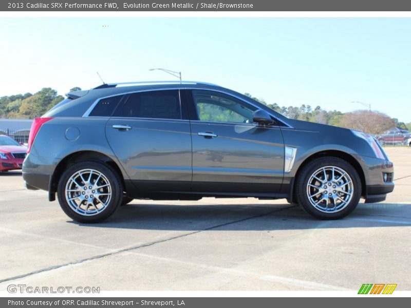 Evolution Green Metallic / Shale/Brownstone 2013 Cadillac SRX Performance FWD