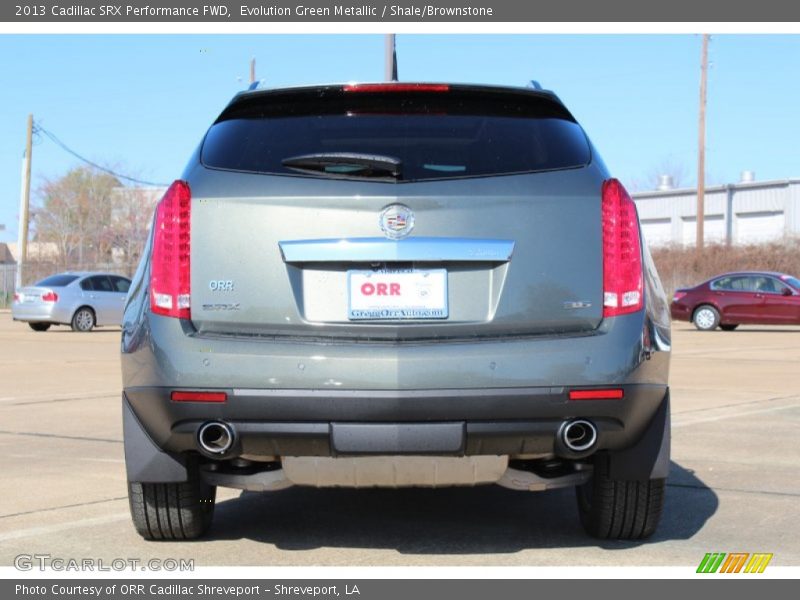 Evolution Green Metallic / Shale/Brownstone 2013 Cadillac SRX Performance FWD