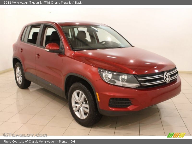 Wild Cherry Metallic / Black 2012 Volkswagen Tiguan S