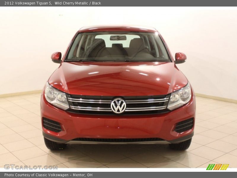 Wild Cherry Metallic / Black 2012 Volkswagen Tiguan S