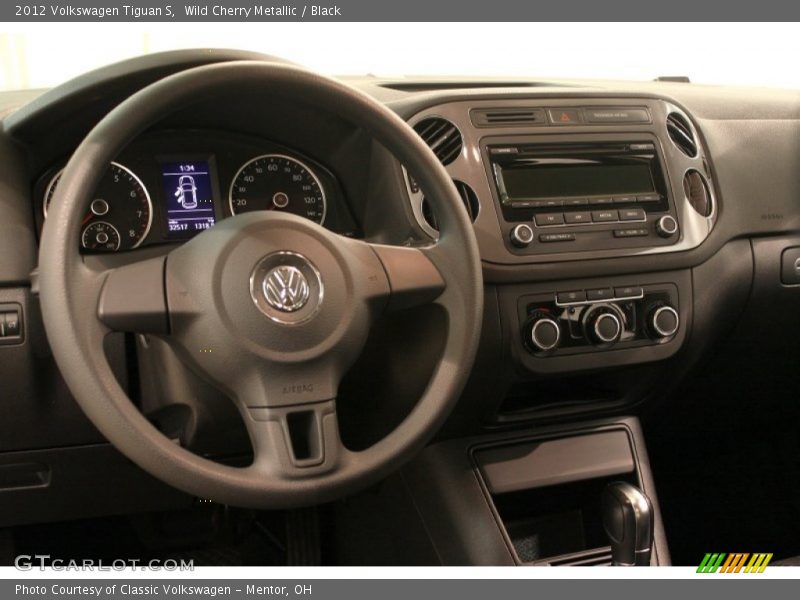 Wild Cherry Metallic / Black 2012 Volkswagen Tiguan S