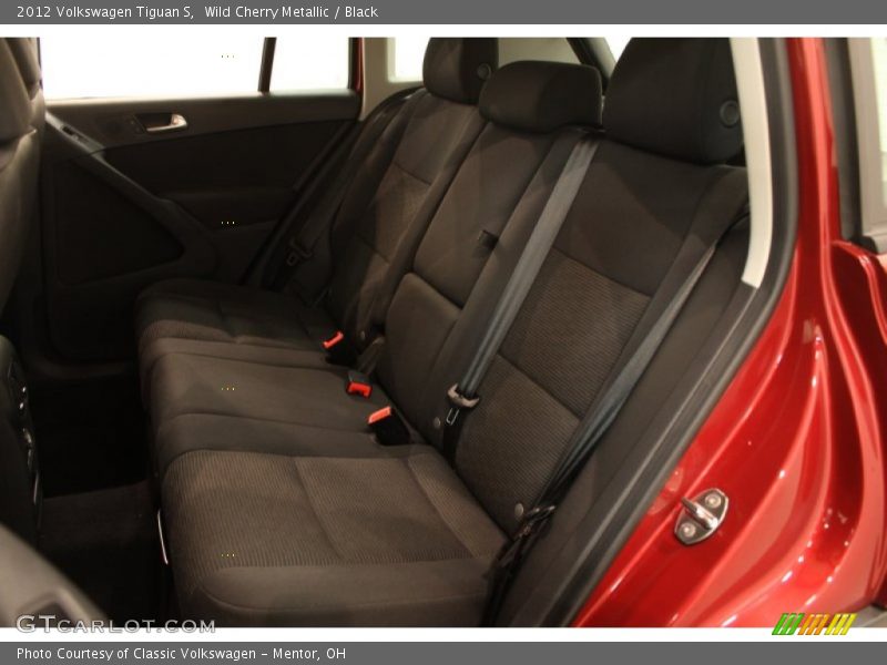 Wild Cherry Metallic / Black 2012 Volkswagen Tiguan S