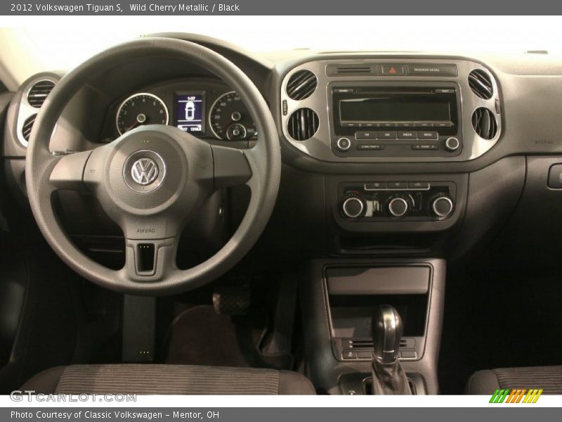 Wild Cherry Metallic / Black 2012 Volkswagen Tiguan S