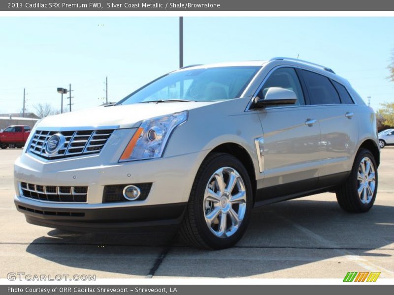 Silver Coast Metallic / Shale/Brownstone 2013 Cadillac SRX Premium FWD