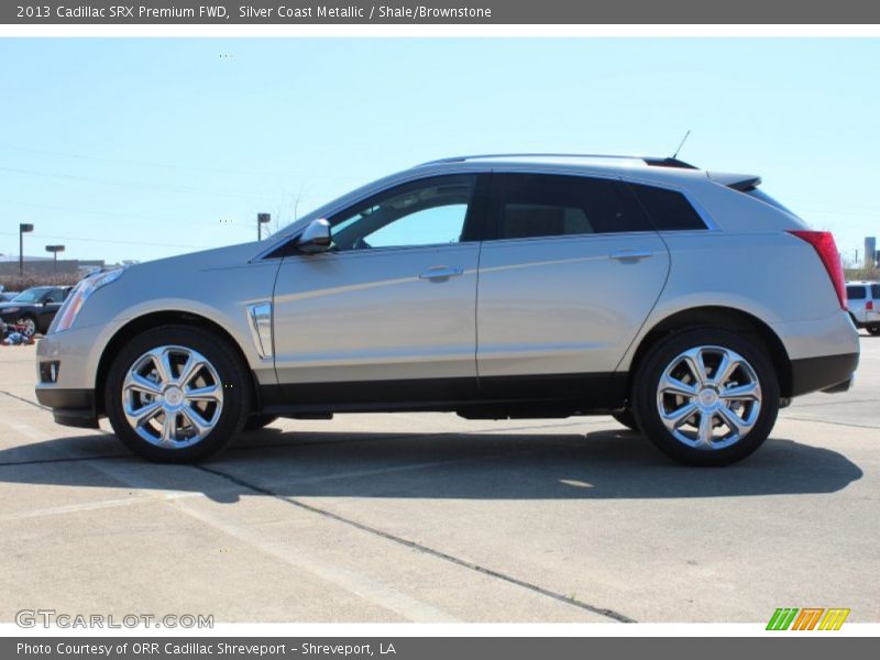 Silver Coast Metallic / Shale/Brownstone 2013 Cadillac SRX Premium FWD