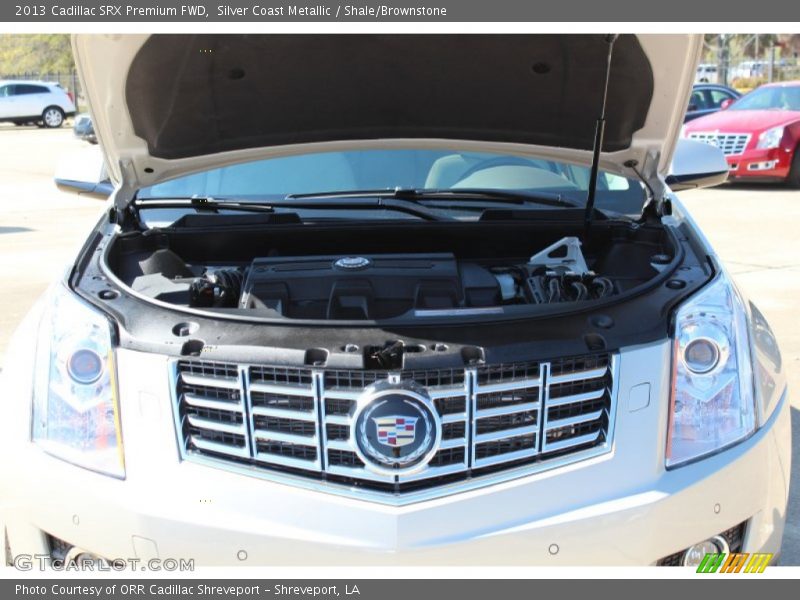 Silver Coast Metallic / Shale/Brownstone 2013 Cadillac SRX Premium FWD