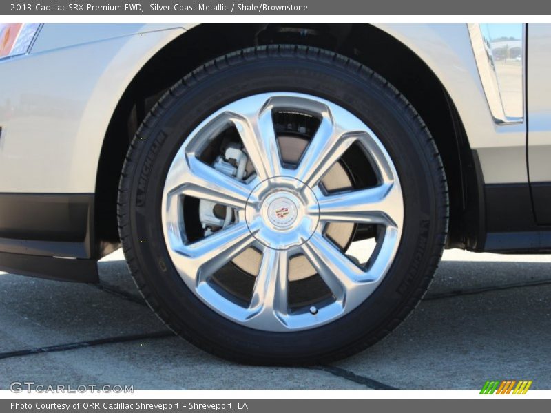 Silver Coast Metallic / Shale/Brownstone 2013 Cadillac SRX Premium FWD