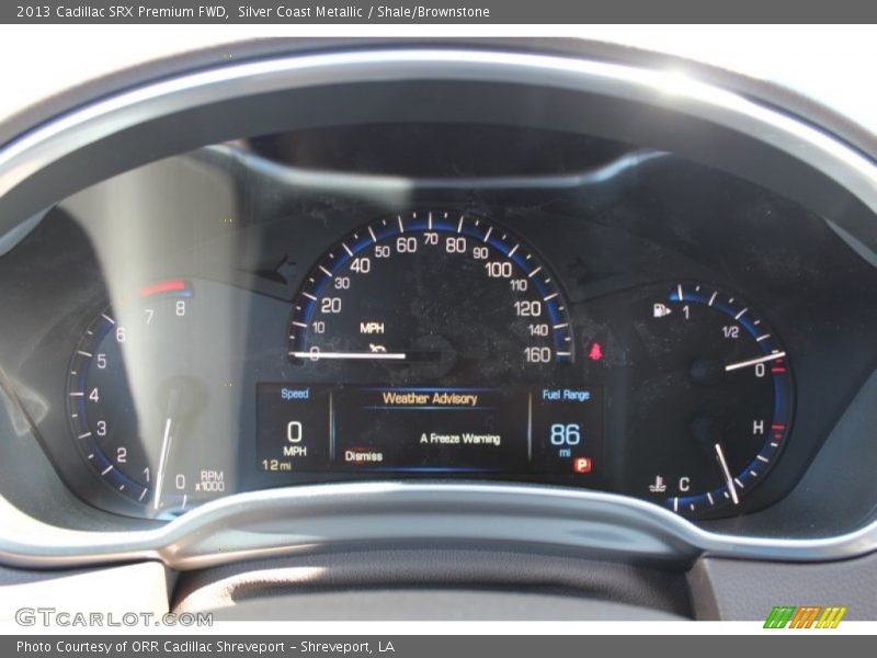 Silver Coast Metallic / Shale/Brownstone 2013 Cadillac SRX Premium FWD