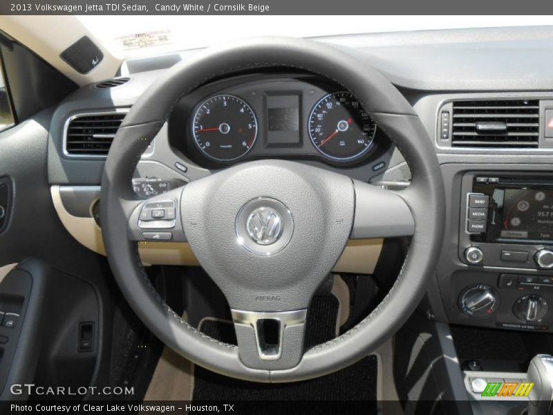 Candy White / Cornsilk Beige 2013 Volkswagen Jetta TDI Sedan