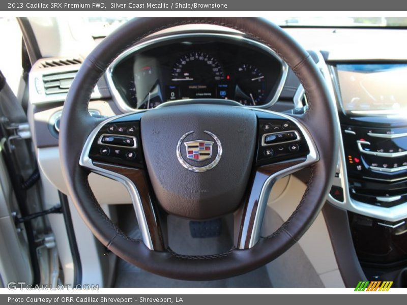 Silver Coast Metallic / Shale/Brownstone 2013 Cadillac SRX Premium FWD