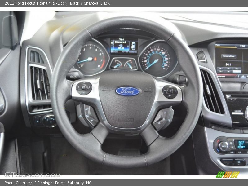 Black / Charcoal Black 2012 Ford Focus Titanium 5-Door