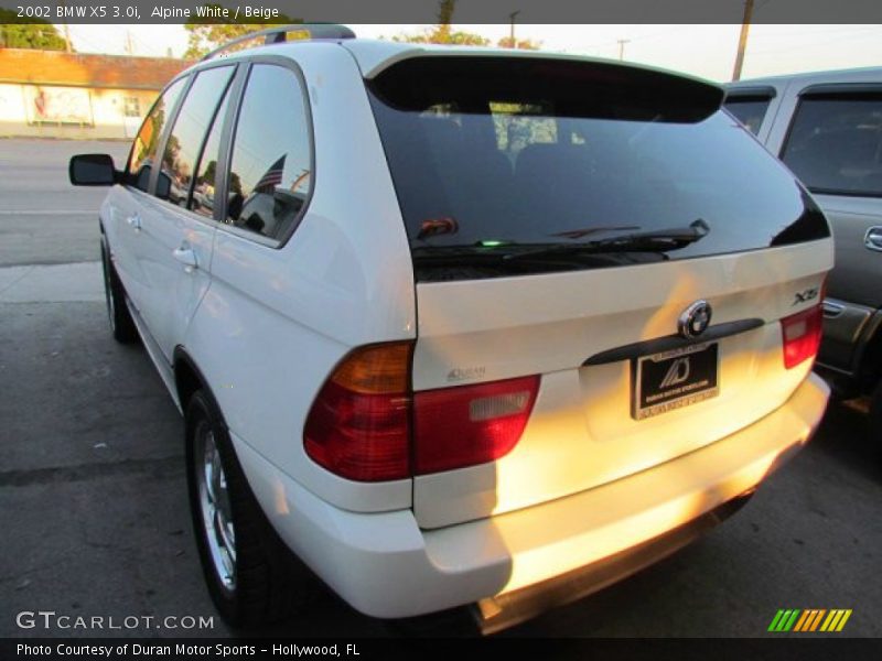 Alpine White / Beige 2002 BMW X5 3.0i