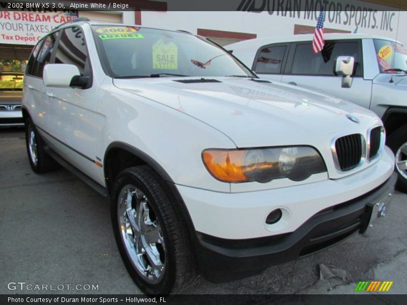 Alpine White / Beige 2002 BMW X5 3.0i