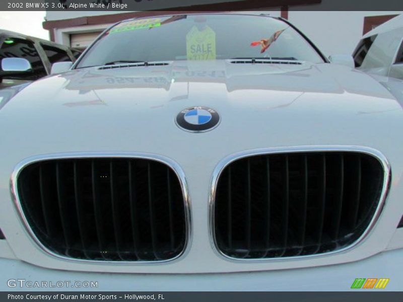 Alpine White / Beige 2002 BMW X5 3.0i