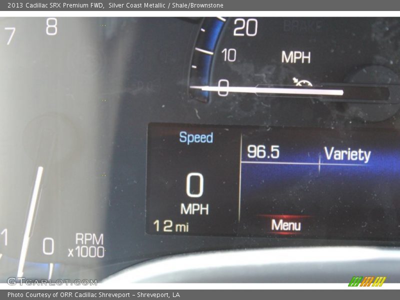 Silver Coast Metallic / Shale/Brownstone 2013 Cadillac SRX Premium FWD