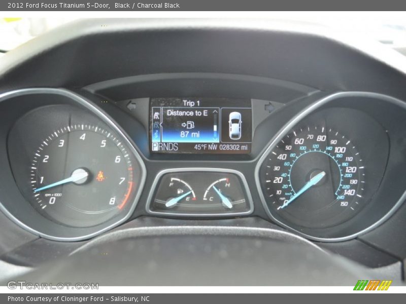 Black / Charcoal Black 2012 Ford Focus Titanium 5-Door
